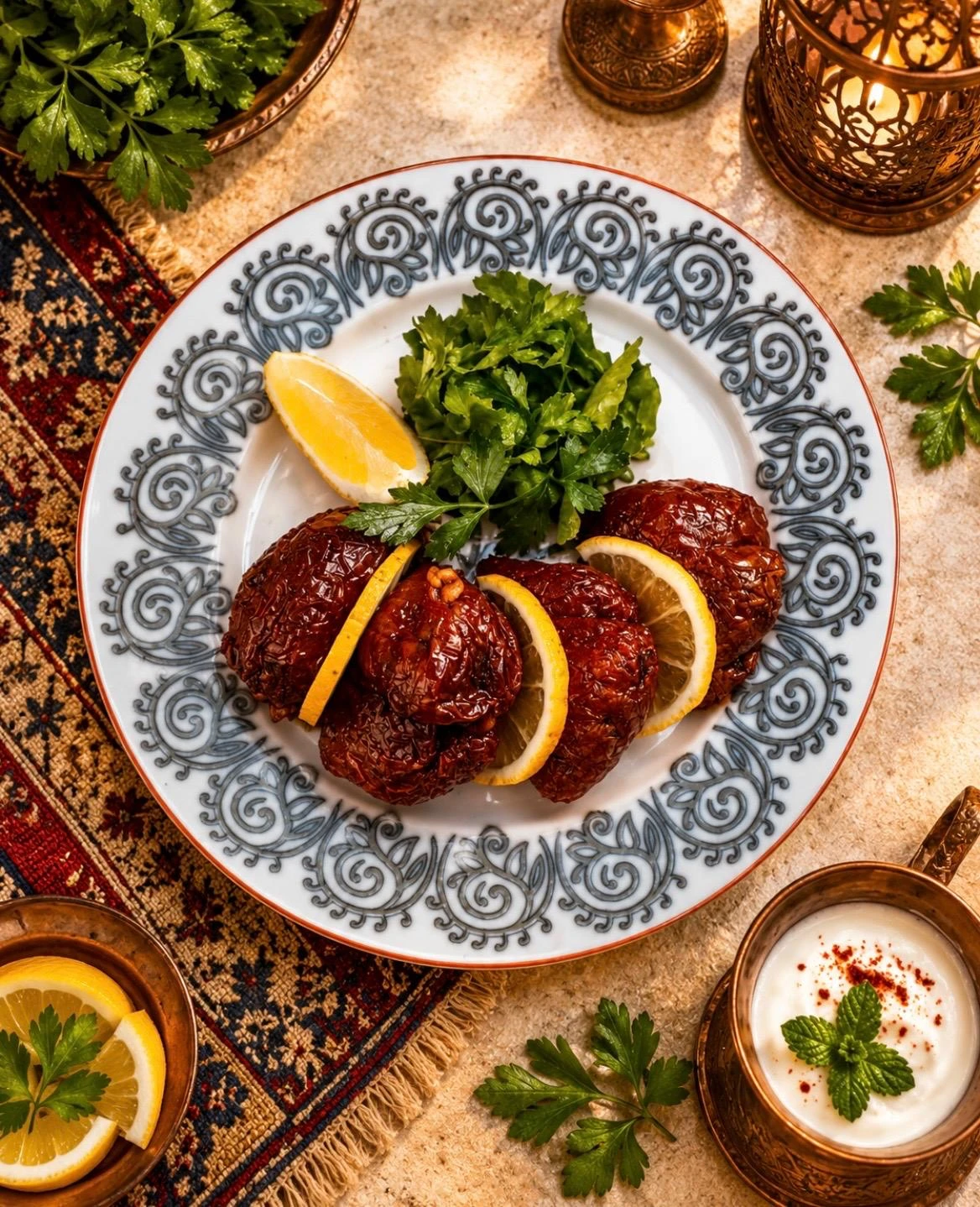 ZEYTİNYAĞLI PATLICAN DOLMA ( 390 cal. )